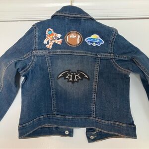 Custom made child’s denim jacket size 4T